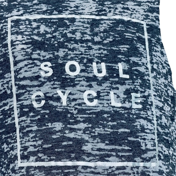 SOULCYCLE sleeveless muscle tank top tee camo black grey sheer lightweight - Picture 3 of 10